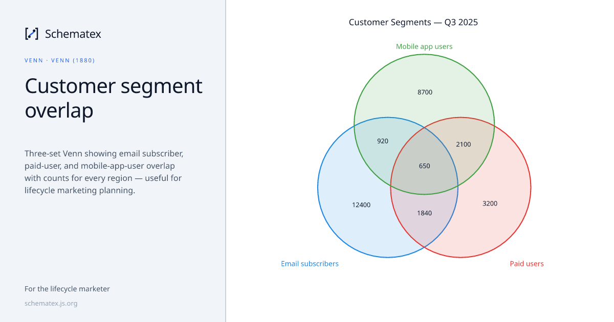 Customer segment overlap · Schematex
